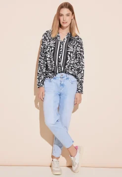 Chemisier avec mélange de motifs