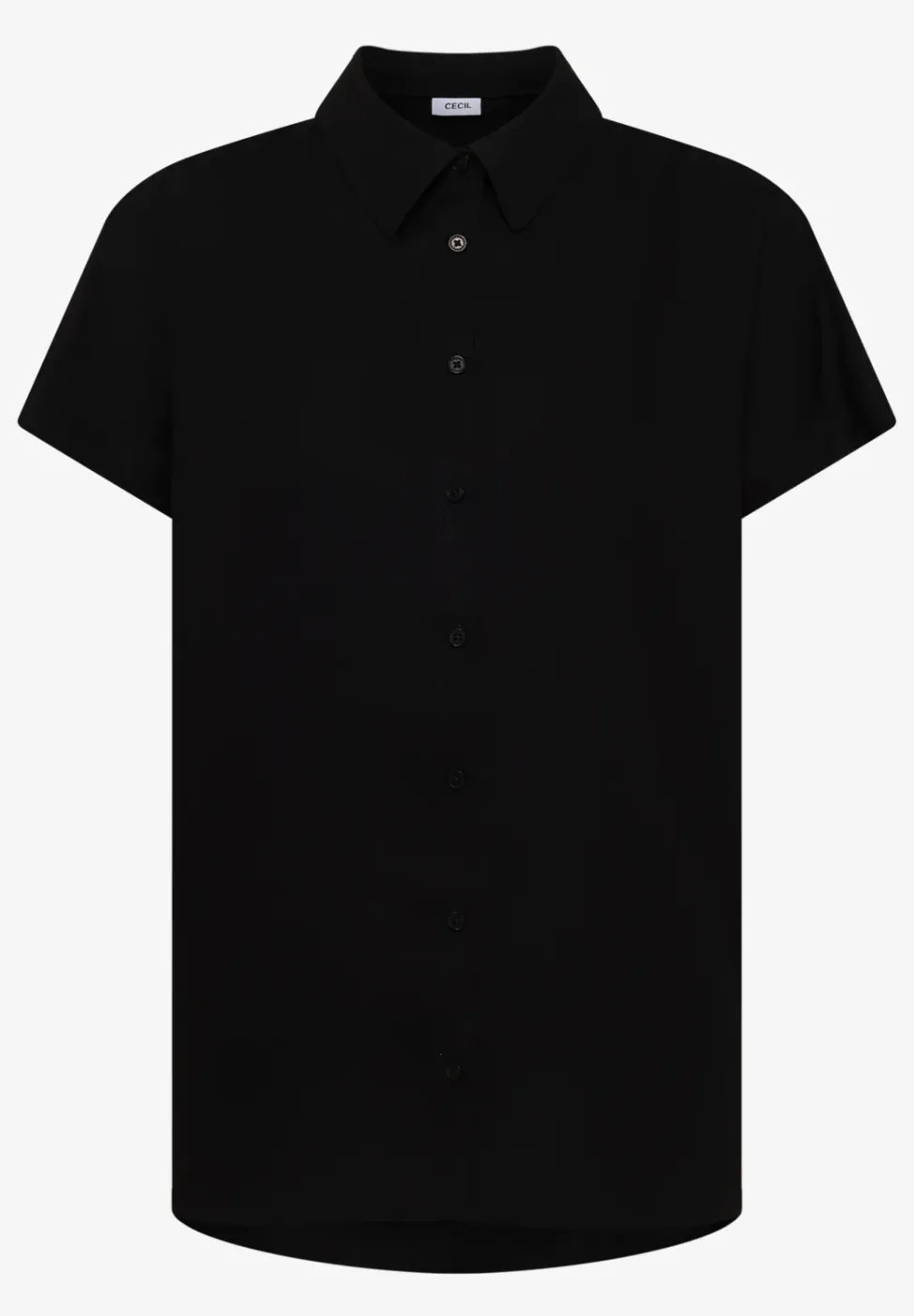 Chemisier basique uni à manches courtes