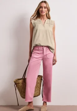 Chemisier top col fendu – détails shiffley