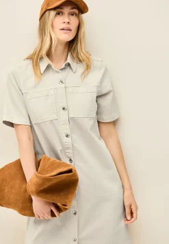 Colored Denim Robe chemisier
