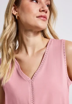 Débardeur en jersey avec détails au crochet