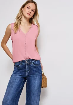 Débardeur en jersey avec détails au crochet