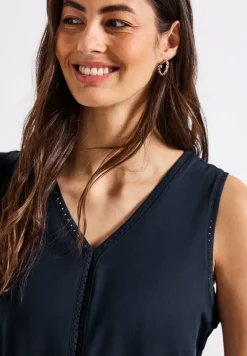 Débardeur en jersey avec détails au crochet
