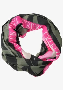 Foulard loop avec motif de feuilles