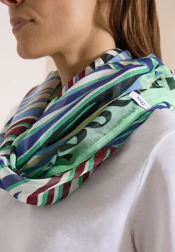 Foulard loop avec motif graphique
