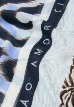 Foulard loop en modal avec mélange de motifs
