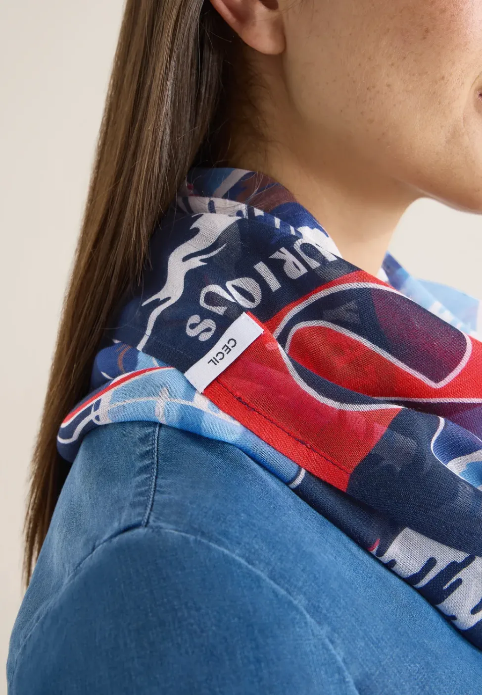 Foulard loop imprimé
