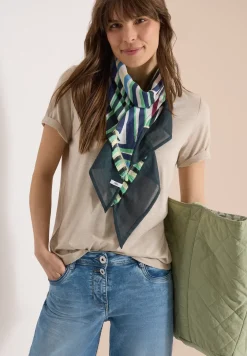 Foulard triangulaire avec motif graphique