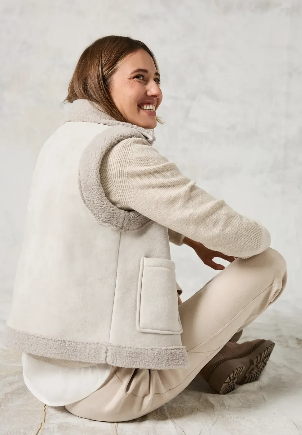 Gilet au look velours