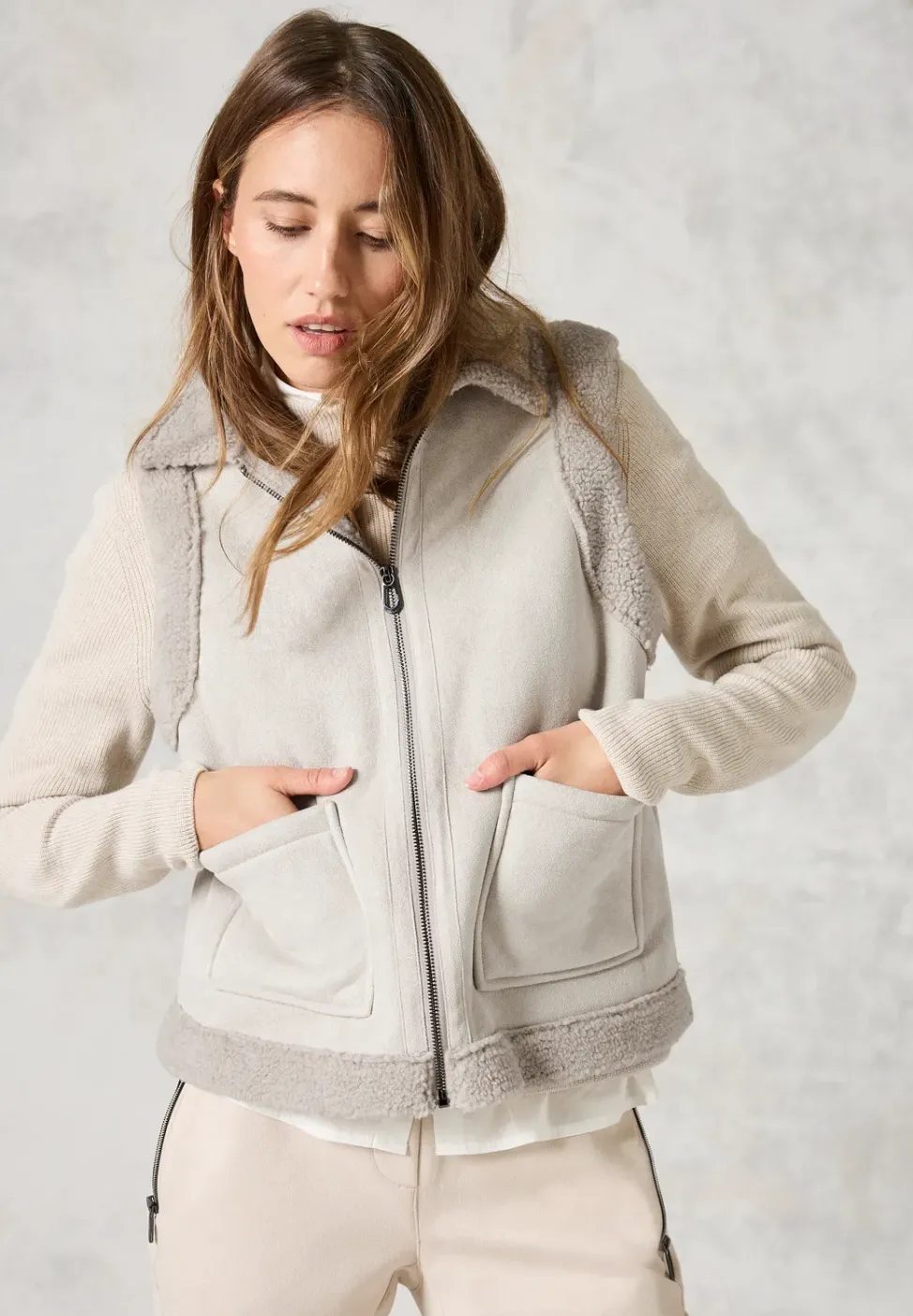 Gilet au look velours
