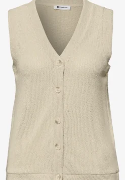 Gilet avec col en V dans un look tricoté