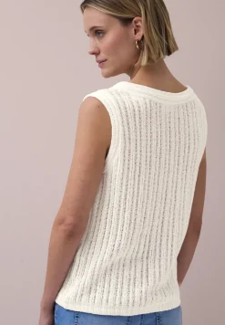 Gilet avec col en V et patte de boutonnage