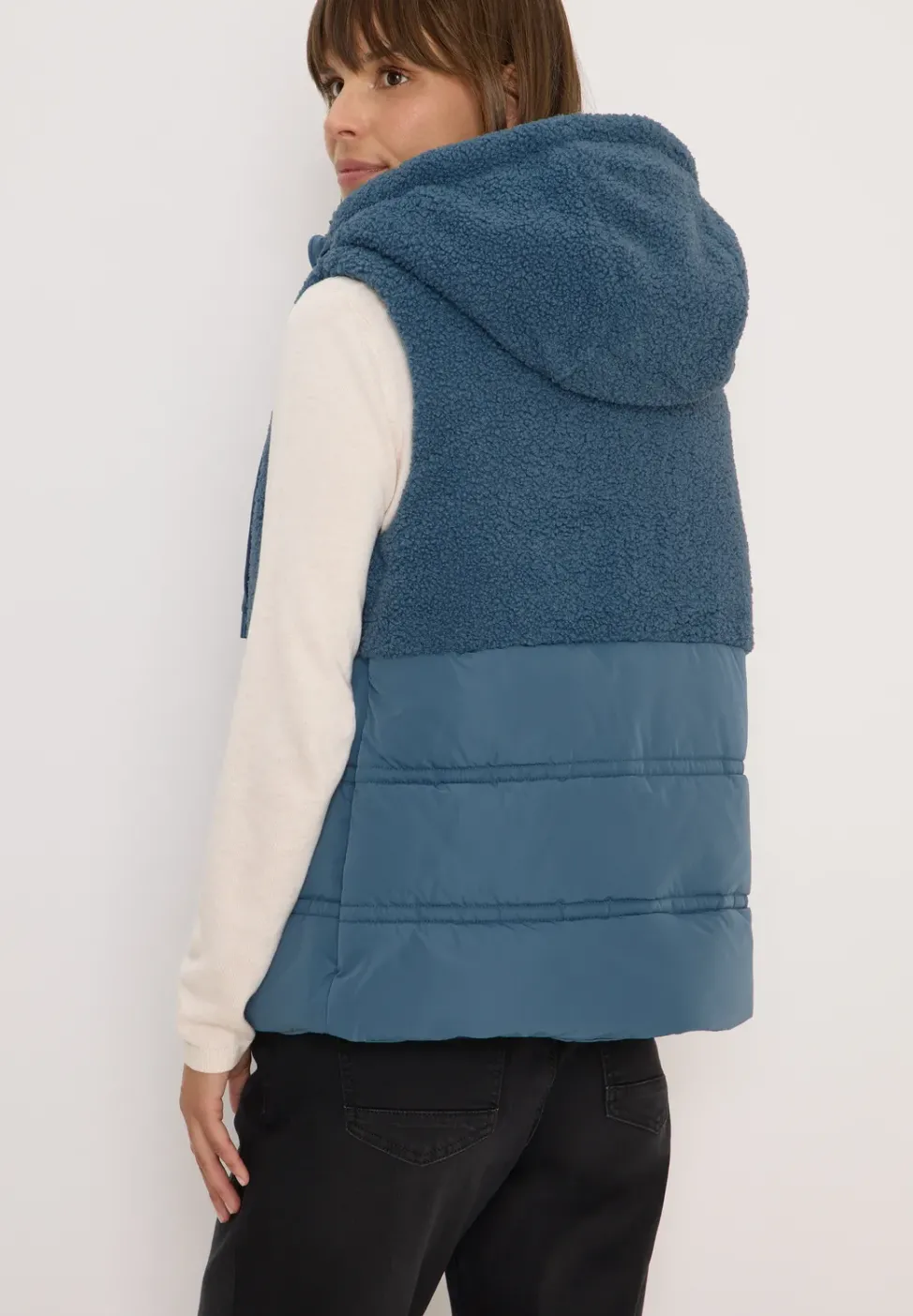 Gilet avec mélange de structures