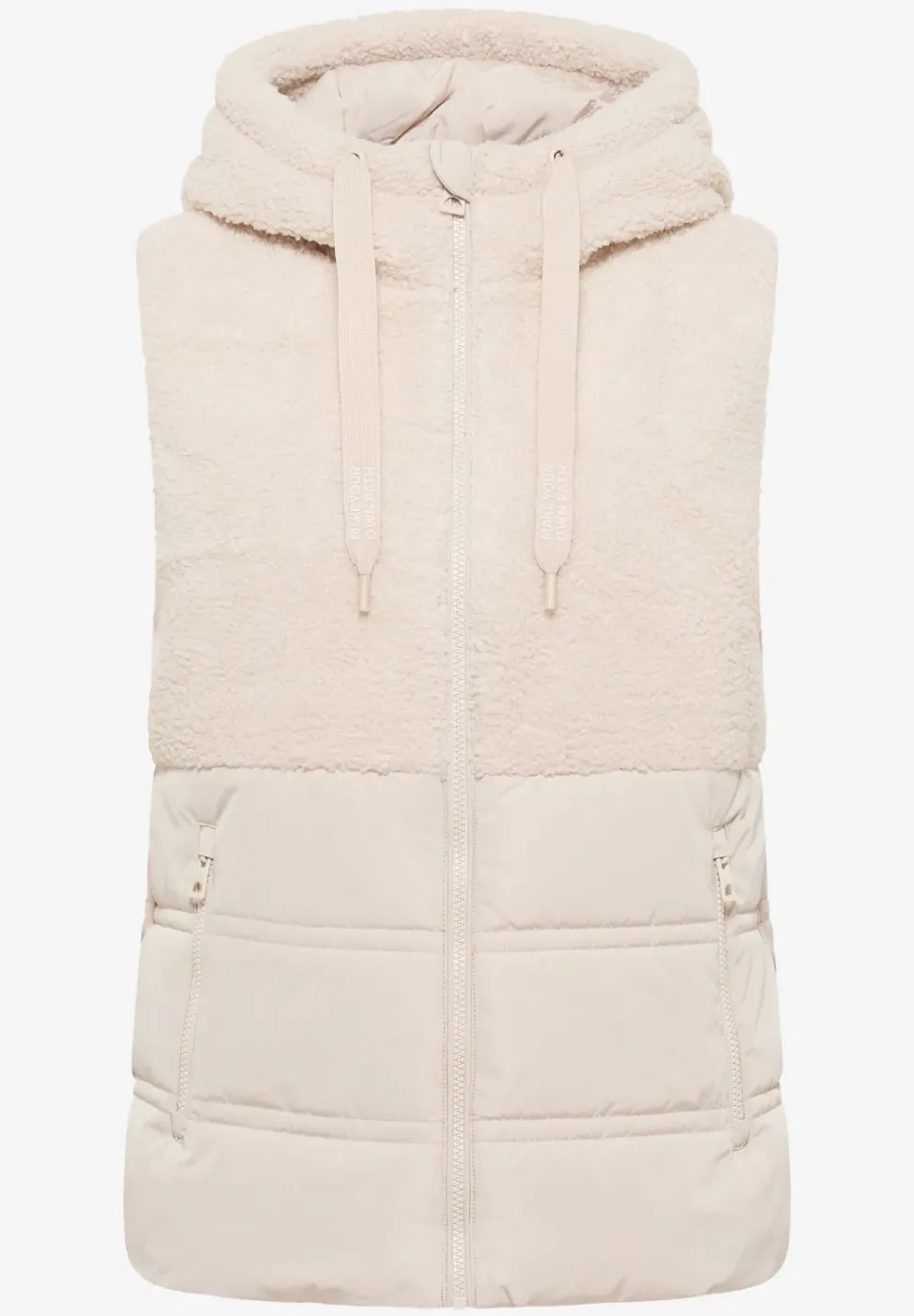 Gilet avec mélange de structures