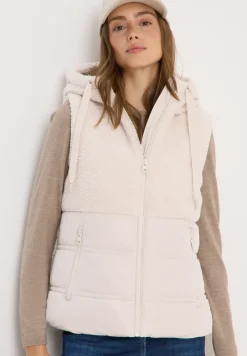 Gilet avec mélange de structures