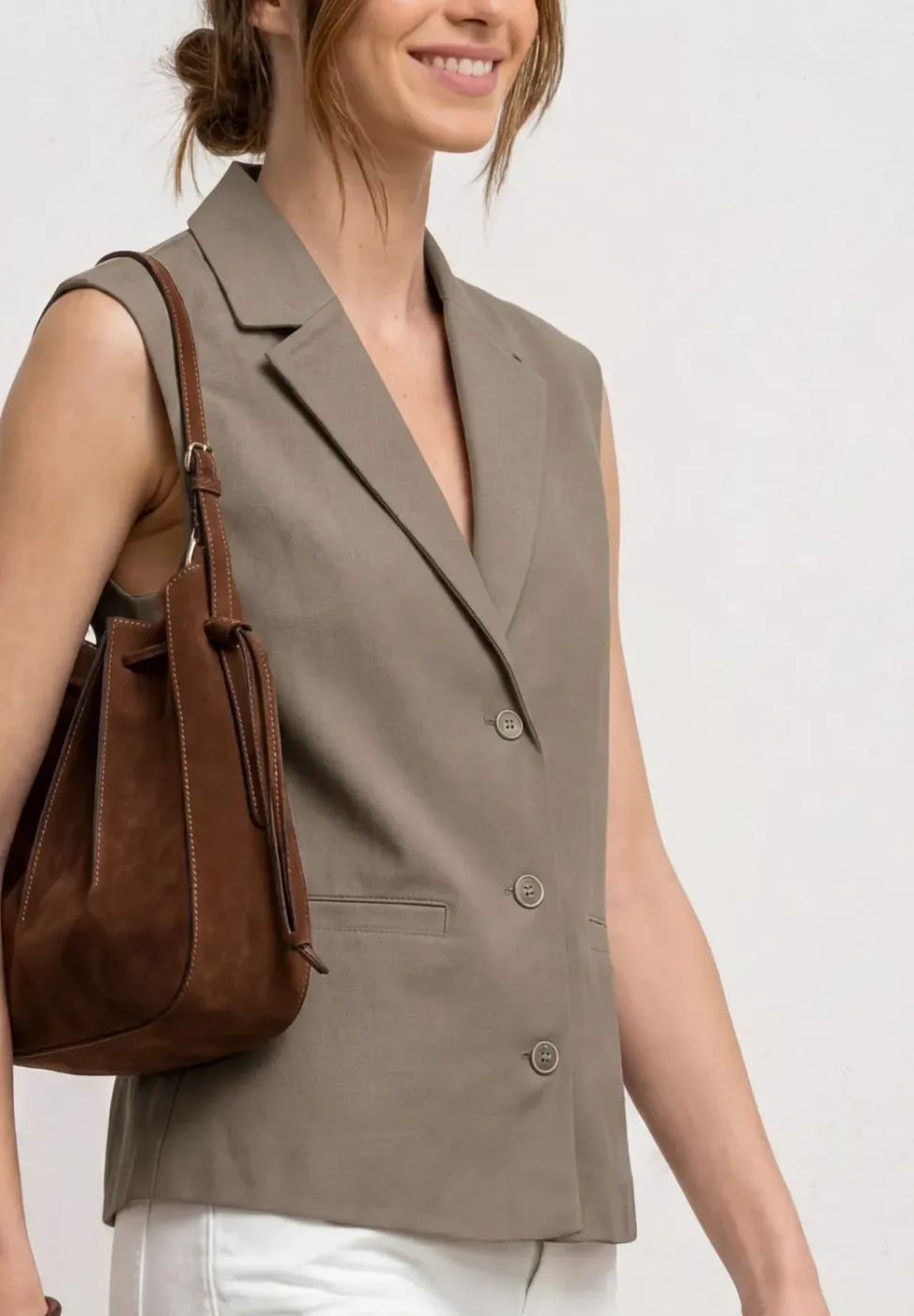 Gilet en ligne A avec col à revers