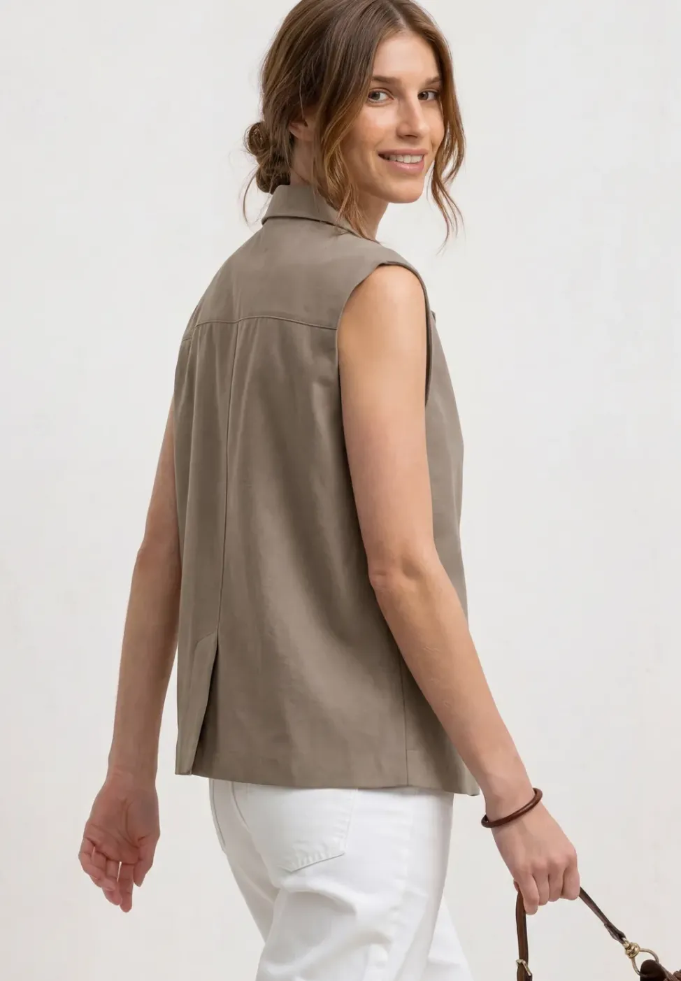 Gilet en ligne A avec col à revers