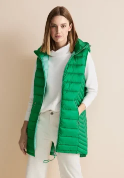 Gilet long à capuche