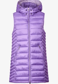 Gilet long à capuche