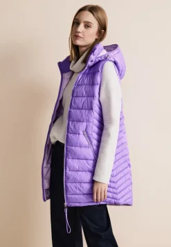 Gilet long à capuche