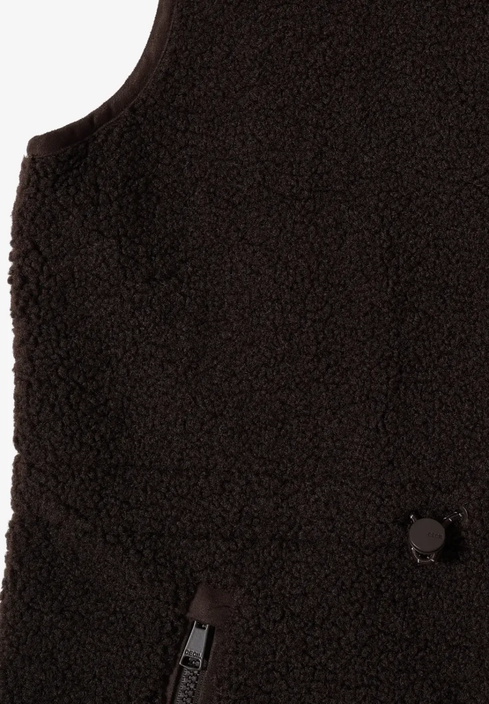 Gilet long en peluche