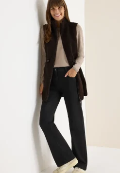 Gilet long en peluche