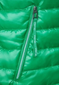Gilet matelassé long à capuche