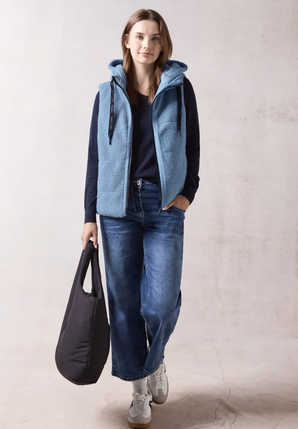 Gilet réversible en peluche