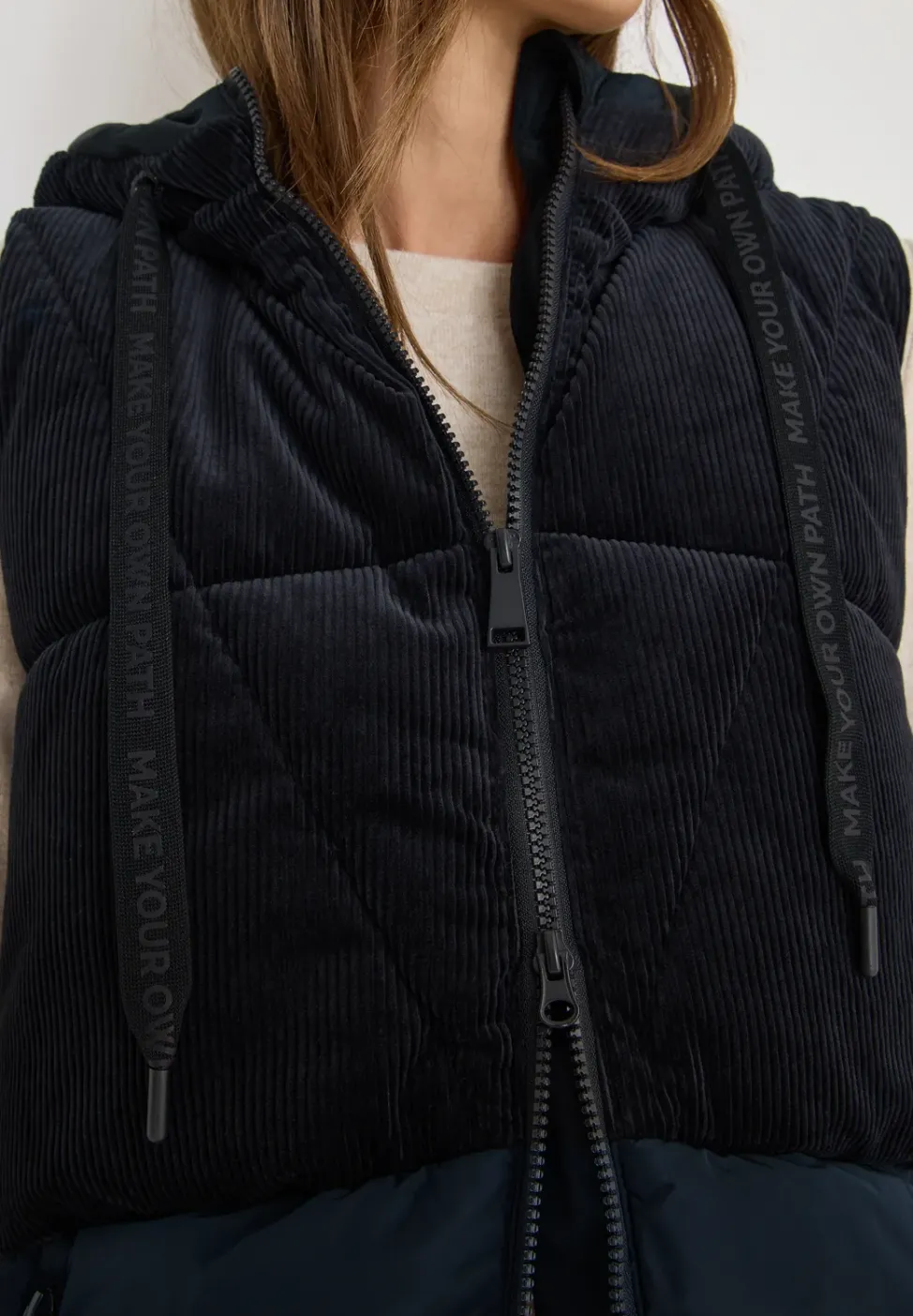 Gilet tampon en velours côtelé