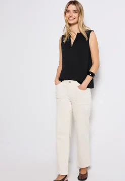 Haut en jersey Split Neck
