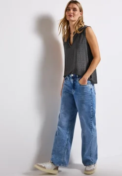 Haut en jersey Split Neck