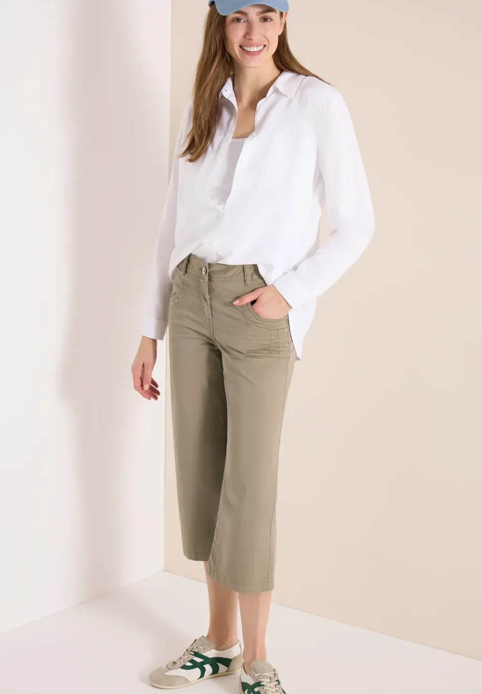 High Waist Flared Leg Pantalon Loose Fit