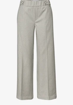 High Waist Pantalon à jambes larges avec détails de boutons