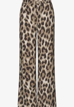 High Waist Pantalon à jambes larges avec imprimé léopard