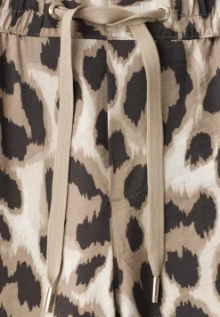 High Waist Pantalon à jambes larges avec imprimé léopard