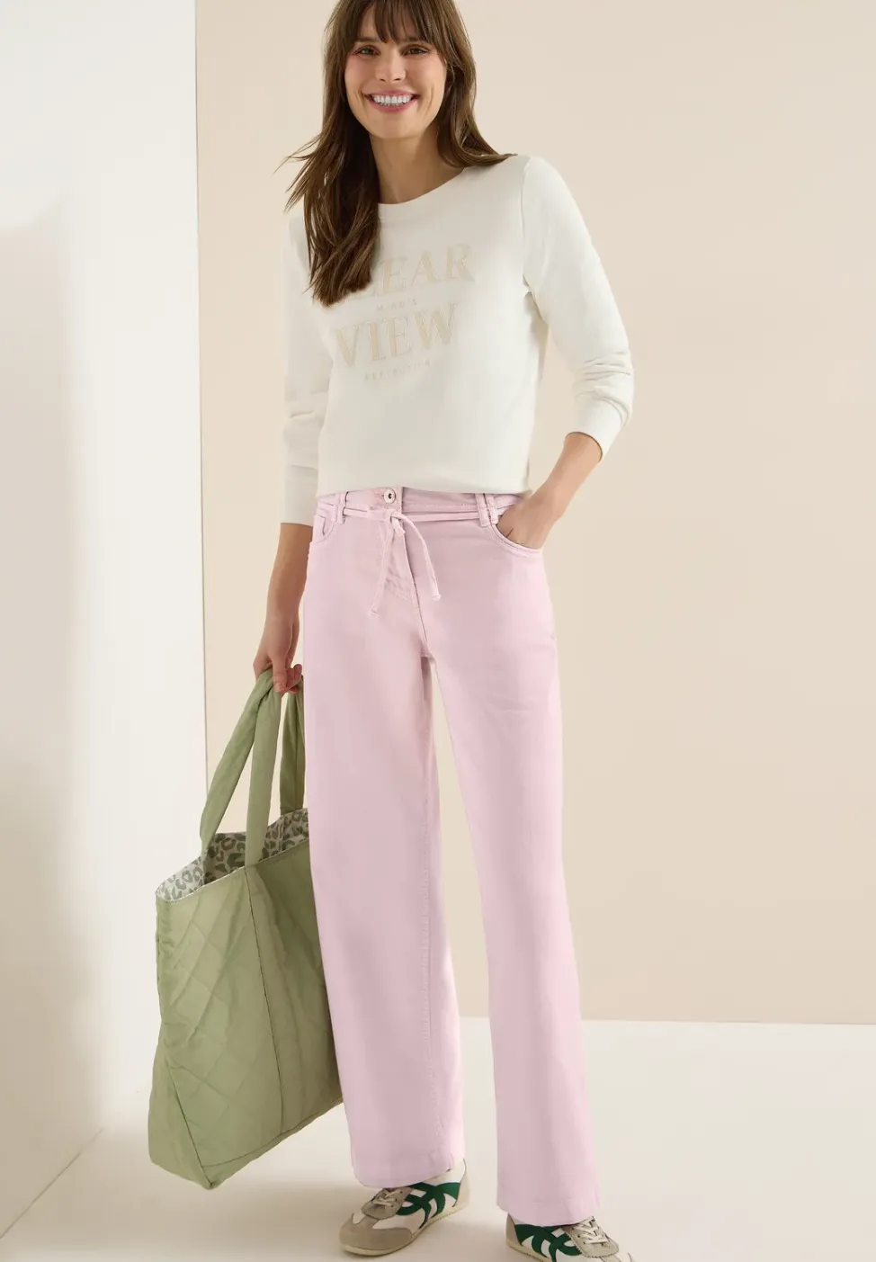 High Waist Wide Leg Jeans en Loose Fit