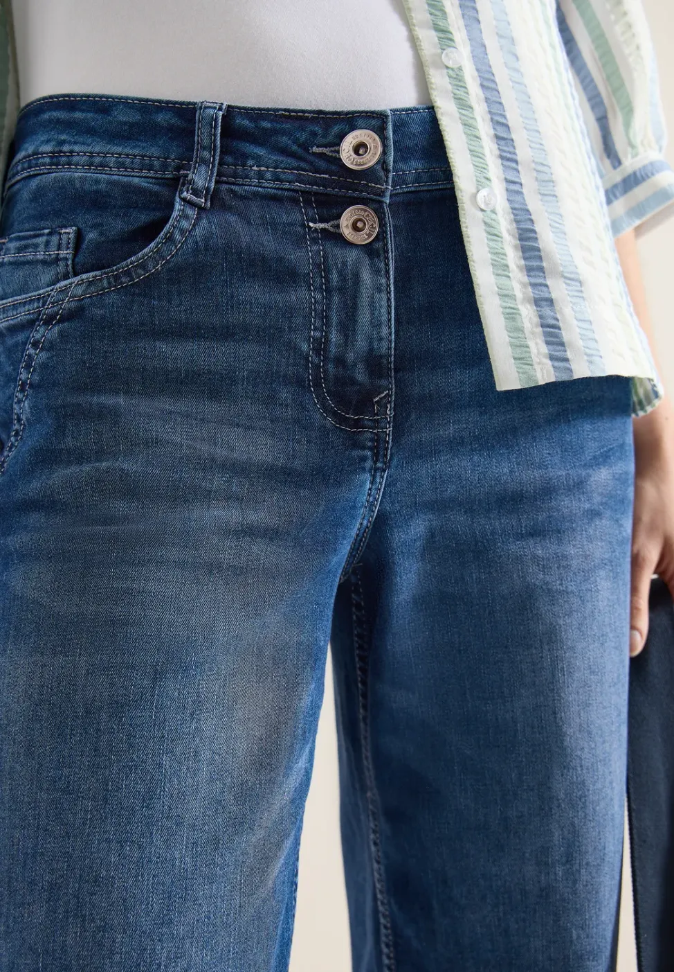 High Waist Wide Leg Jeans en Loose Fit