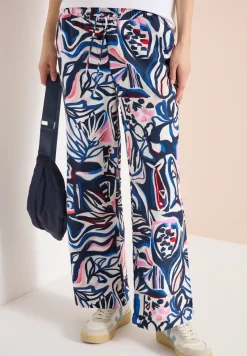 High Waist Wide Leg Pantalon avec imprimé