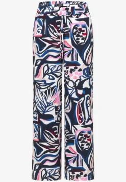 High Waist Wide Leg Pantalon avec imprimé
