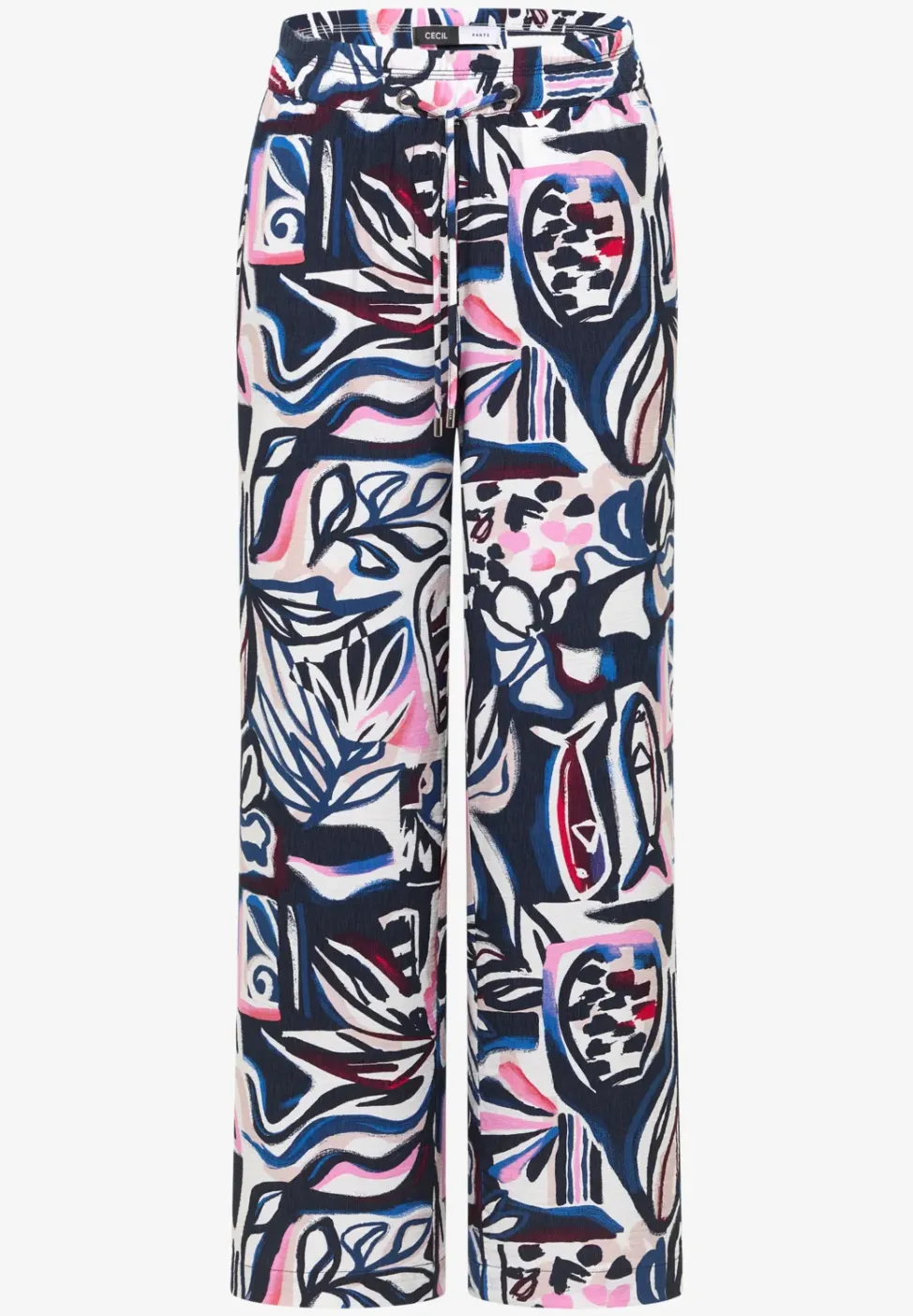 High Waist Wide Leg Pantalon avec imprimé