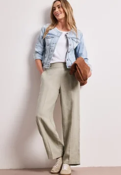 High Waist Wide Leg Pantalon en lin
