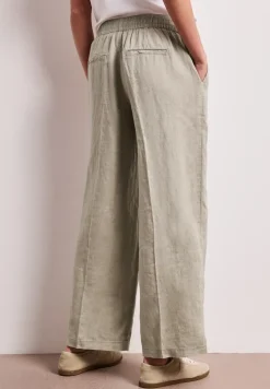 High Waist Wide Leg Pantalon en lin