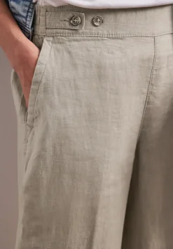 High Waist Wide Leg Pantalon en lin