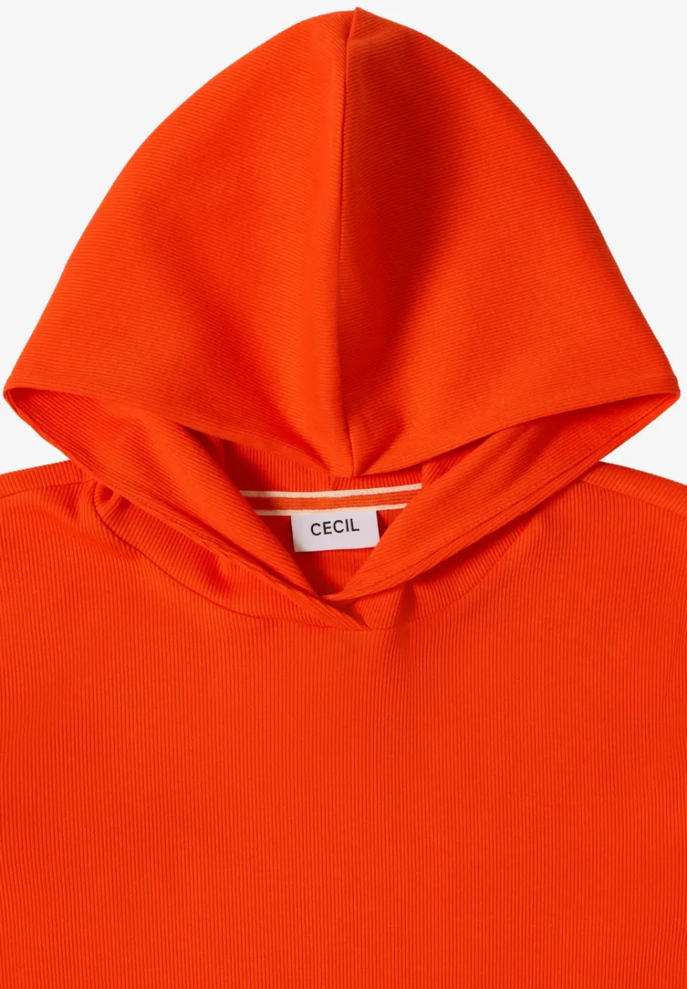 Hoodie en structure côtelée