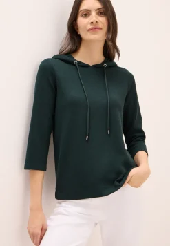 Hoodie shirt en structure côtelée