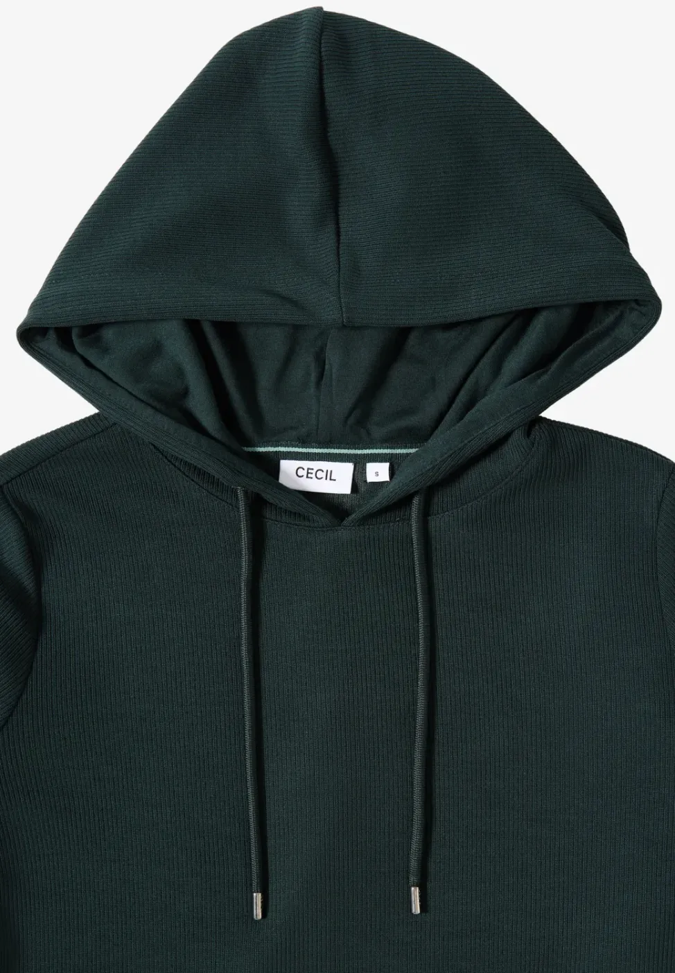 Hoodie shirt en structure côtelée