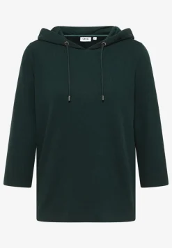 Hoodie shirt en structure côtelée