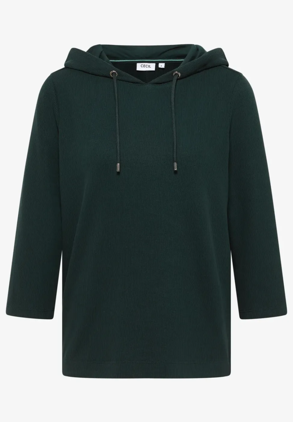Hoodie shirt en structure côtelée