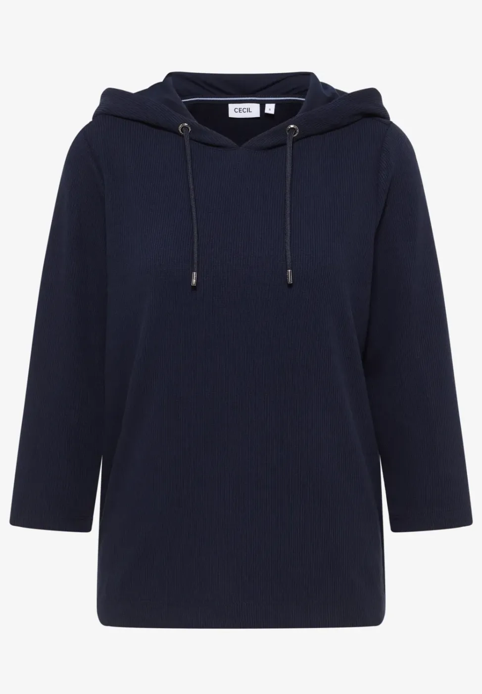 Hoodie shirt en structure côtelée