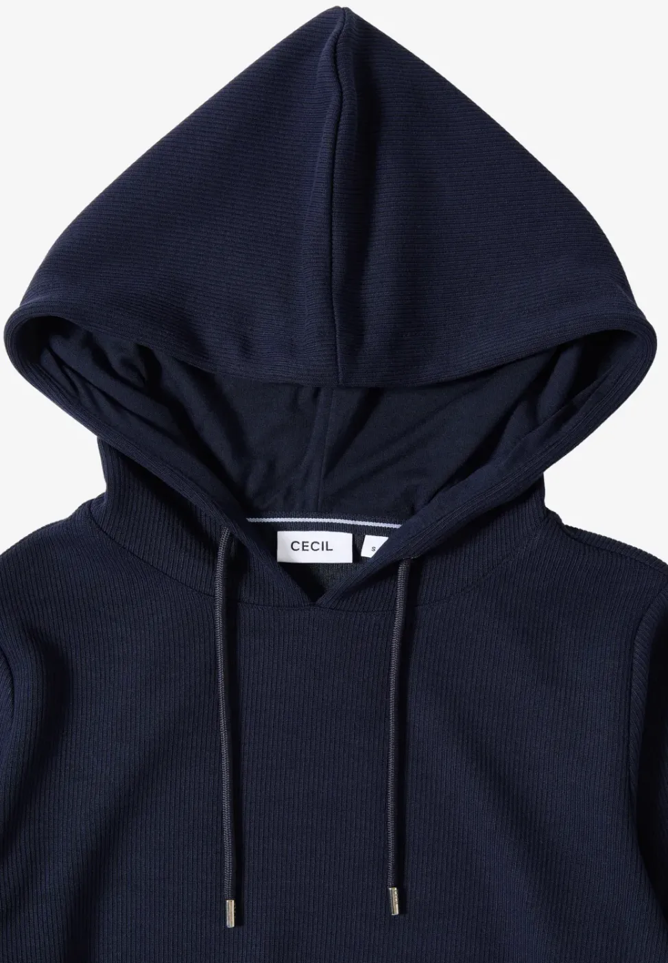 Hoodie shirt en structure côtelée